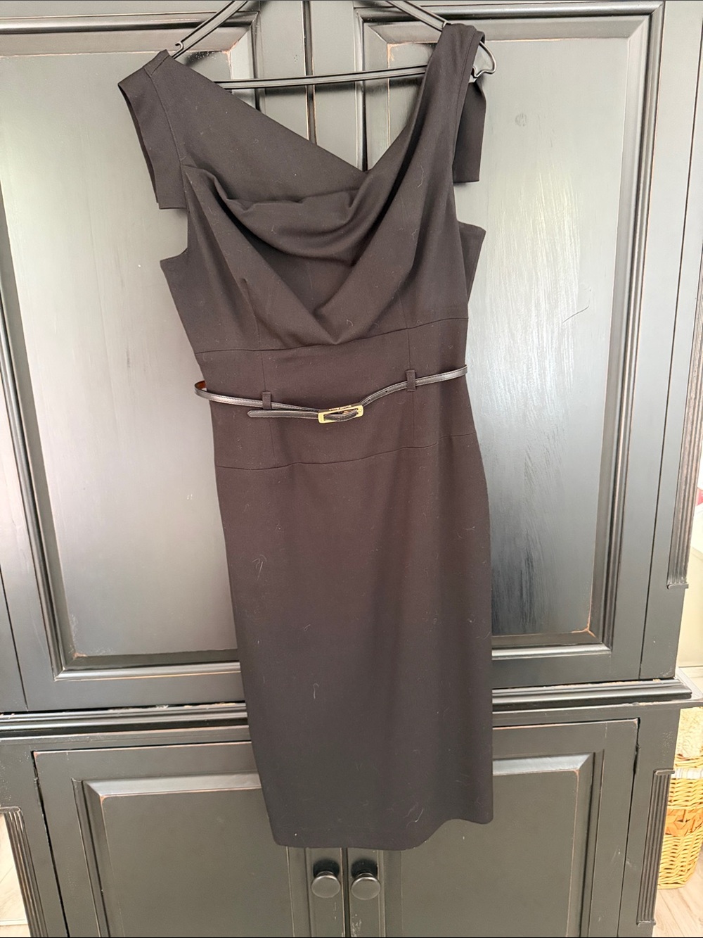 Black Halo Classic Jackie O Sheath Dress in Black